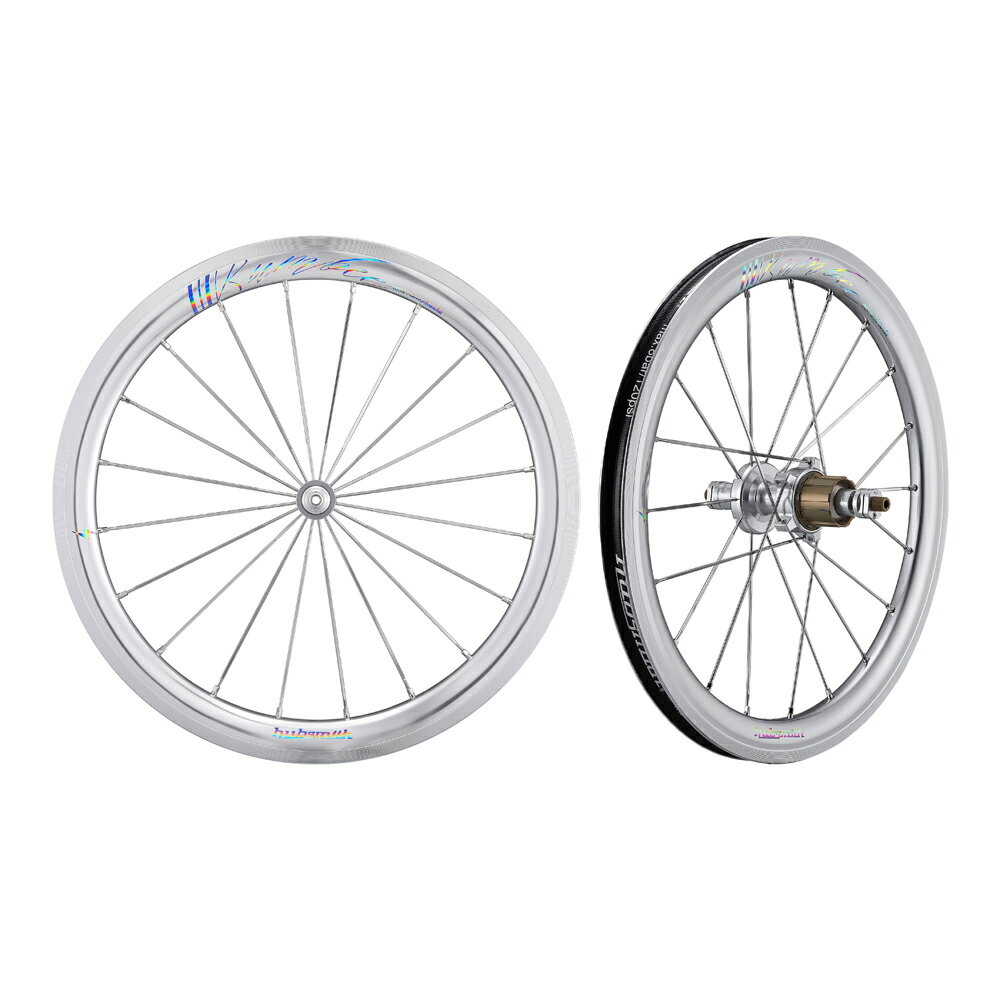 Hubsmith HS-Bumbee A349 7SP BROMPTON MK5用 7速 349 (16インチ) ホイールセット ポリッシュシルバー セラミック (ハブスミス)