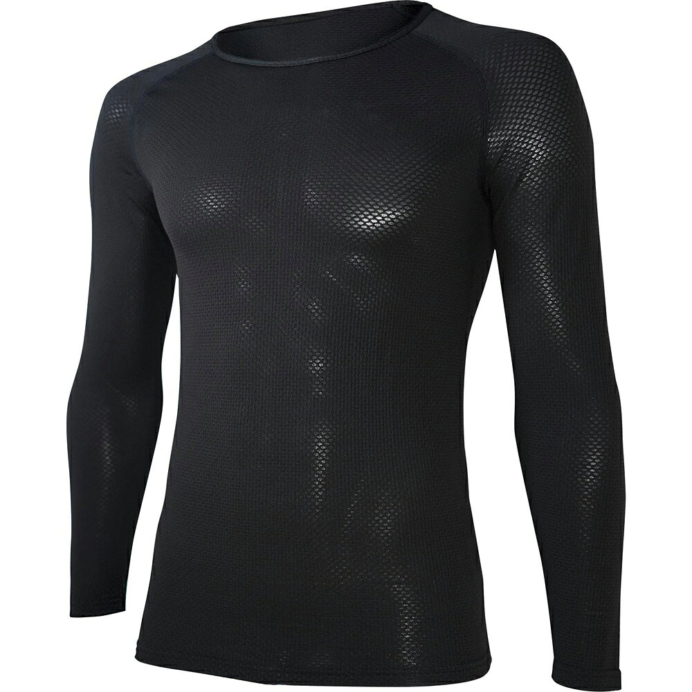 【店内全品P10倍!要エントリー8/27まで】BODY TOUGHNESS JW-522 BTデュアル3Dファーストレイヤー ロングスリーブ ブラック クルーネックシャツ