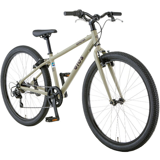 GIOS GENOVA シリーズに小学校高学年頃から乗れる26インチジュニアMTBがラインナップに加わりました。スタンドは付属しません。軽量なアルミフレームに操作性の高いSHIMANO製変速機やあらゆる路面を想定した太目タイヤによる安定感と走破性。自転車に乗る楽しみを生み出す本格派ジュニアMTBです。Tubing：GIOS ORIGINAL ALUMINUM FRAMESize：340mm(C-T)Weight：11.3Kg防犯登録について通信販売にて防犯登録を行うことは禁止されている為、お受けすることができません。自転車の到着後、保証書、身分証明書等をお持ちの上、お近くの自転車防犯登録所（自転車販売店等）にてご自身で手続き(有料)をお願いいたします。商品のカラー・サイズについて商品のカラーはディスプレイの種類等により、実物と異なって見える場合がございます。掲載商品の仕様、ロゴ等のデザインは改良のため、変更される場合がございます。また、メーカーが発表していない寸法や個人的なフィット感についてはお答えいたしかねます。あらかじめご了承ください。※完成車の送料について※完成車の沖縄・離島地域への発送には、表示送料に追加で送料が必要です。(送料無料と表示がある場合でも別途必要です)※組立整備が必要な商品の為、ご注文から出荷までに7〜10営業日ほどお時間を頂戴しております。 ※ご指定日を入力いただいても、ご要望にお応えできない場合がございます。※完成車の発送について ※完成車の沖縄・離島地域への発送には、表示送料に追加で送料が必要です。 ワールドサイクルで完成車を購入する場合、下記動画を参考に組み立てを行ってください。前後輪とシートポストの取り付け作業が必要となります。取り付けに自信のない場合は、リアル店舗でのご購入をおすすめいたします。