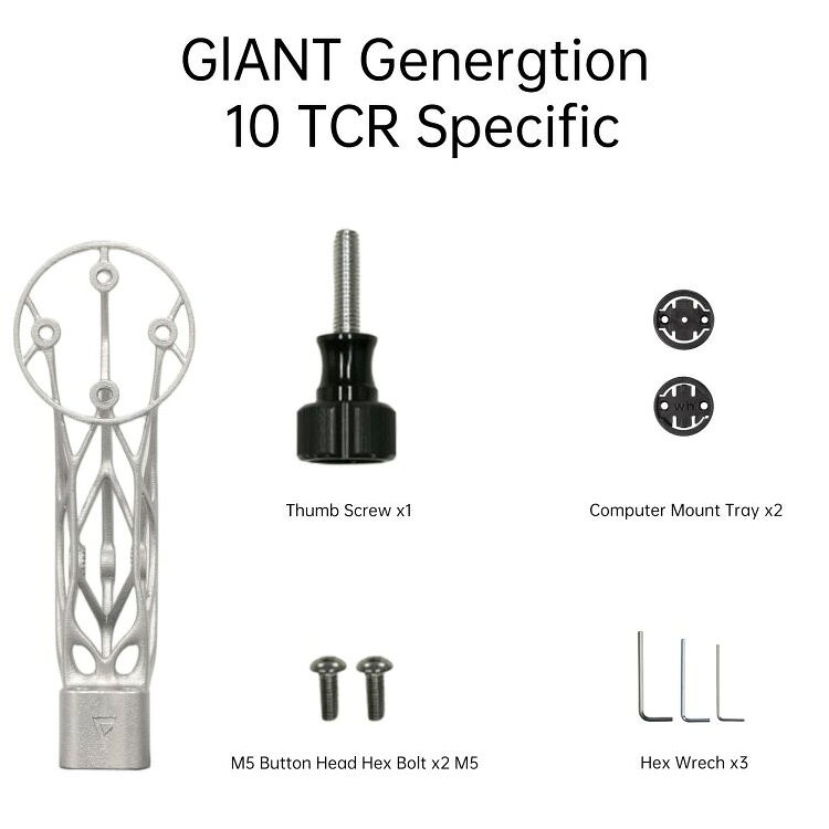 ワールドサイクルのSamassi(サマッシ) コンピュターマウント チタン 3D GIANT Gen 10 TCR specific｜アングル3