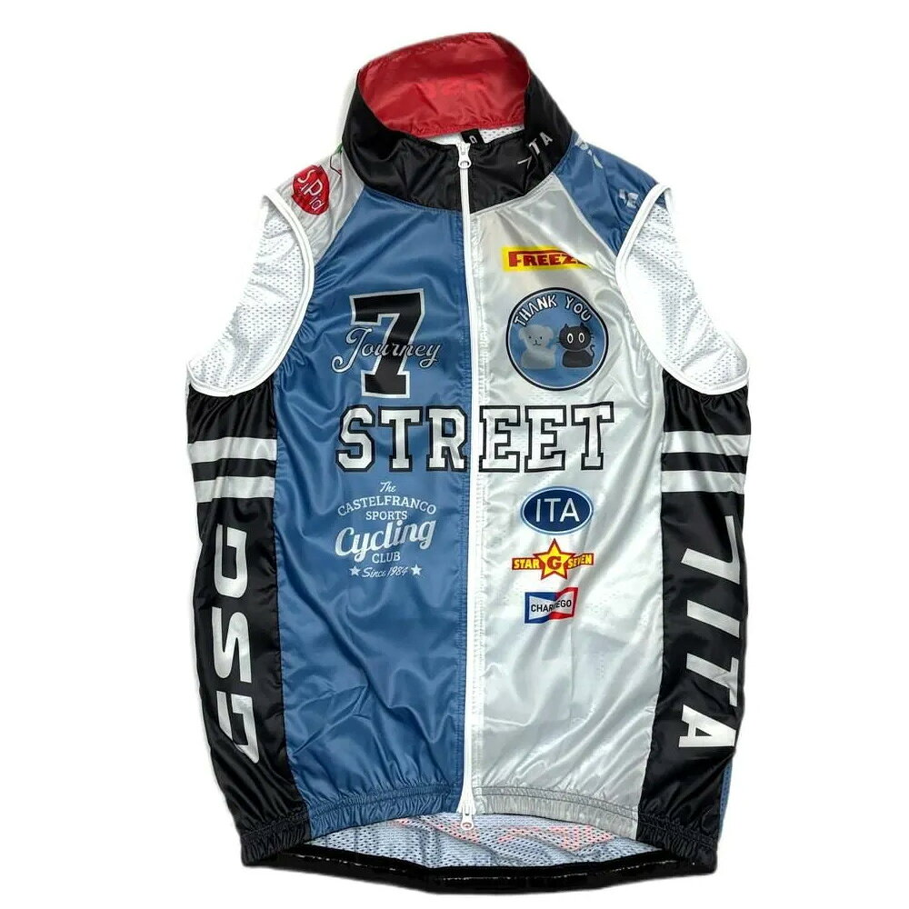 セブンイタリア Seven Stadium Gilet ブラック/グレー/ブルー