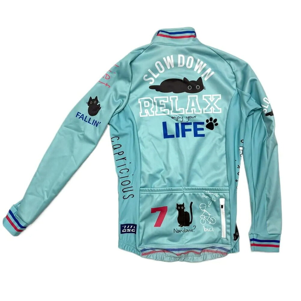 セブンイタリア Torokeru Relax Cat Lady Jacket チェレステグリーン レディース