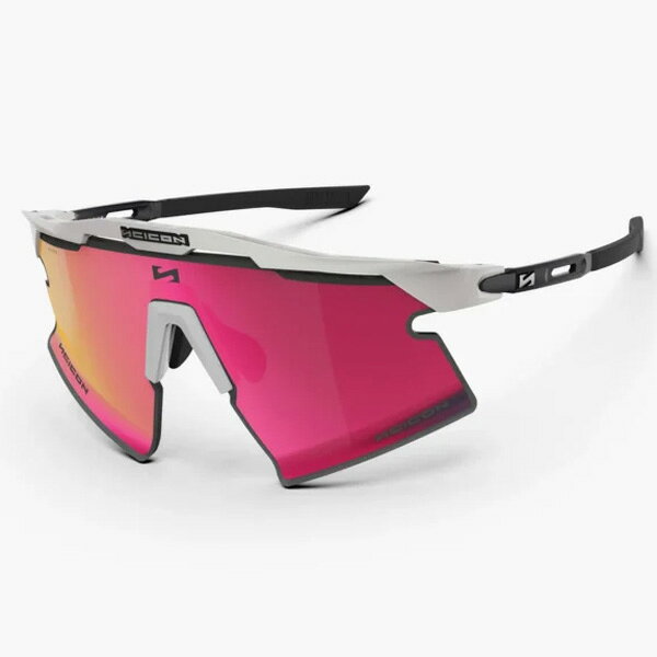 Strakeは、2026年のツール・ド・フランスで優勝したアイウェア、Aeroshade 2.0 Titaniumの進化形です。「Strake（ストレイク）」は、2026年のツール・ド・フランスを制したアイウェア「Aeroshade 2.0 Titanium」の正統なる進化系モデルです。真の革新は、Safety Edgeを採用したHi-Contrast円筒形レンズです。ハーフリムレスレンズ特有の鋭利なエッジを排除し、外側に湾曲させることで転倒時の切り傷のリスクを軽減。さらに、水の排出を促進し、エアロダイナミックな姿勢での下方視界を向上させ、肩越しの視界の自由度を高めます。Safety Edge搭載ハイコントラストレンズ：ハーフリムレスレンズ特有の鋭利なエッジを排除し、外側へ向けてカーブさせる革新的なデザインを採用。落車時の切り傷のリスクを低減するだけでなく、雨天時の排水を促し、エアロポジションでの下方の視認性を向上させます。さらに、後方確認時の視界の広さも確保しています。標準モデルのレンズ高が65mmに対して、STRAKEは70mmと5mm高くしているのに対し、幅は標準モデルと同じく143mmにとどめています。医療グレードのチタン製テンプル： 自由に調整可能なチタン製テンプルが、激しいライディングでもズレない抜群の安定感をもたらします。効率的なベンチレーション： フレームに配置された通気孔が空気の流れを生み出し、レンズの曇りを効果的に防ぎます。Horizon Adapt搭載 FlexiFit 2.0ノーズパッド： 調整可能なノーズパッドに「ホライゾン アダプト」機能を統合。さまざまなライディングポジション（姿勢）に合わせてアイウェアの垂直位置を微調整でき、常に最高の快適性を提供します。度付きレンズ対応： 視力矯正用のオプティカルインサートに対応しています。 一切の妥協を排した、圧倒的な「視界」と「プロテクション」をすべてのサイクリストへお届けします。【レンズカラーごとの可視光線透過率】MULTIMIRROR SUNBURST 可視光線透過率：23％PINK 可視光線透過率：71％商品のカラー・サイズについて商品のカラーはディスプレイの種類等により、実物と異なって見える場合がございます。掲載商品の仕様、ロゴ等のデザインは改良のため、変更される場合がございます。また、メーカーが発表していない寸法や個人的なフィット感についてはお答えいたしかねます。あらかじめご了承ください。沖縄県への送料について 沖縄県への発送に送料無料は適用されません。購入金額に関わらず1,650円（税込）が通常送料に別途加算されます。
