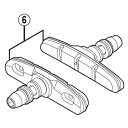 6 M70T4カートリッジタイプブレーキシューセット(左右ペア)