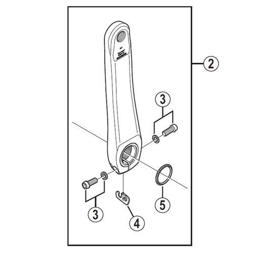 [2]左クランク 172.5mm 【自転車】【ロードレーサー用】【ULTEGRA】【FC6800用スモールパーツ】