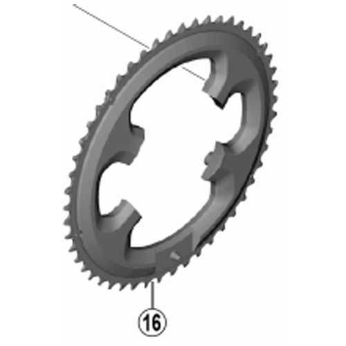 [16]スパイク付チェーンリング 50T-MM