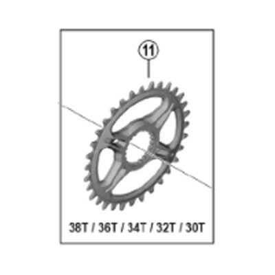 [11]チェーンリング 36T （SM-CRM95）