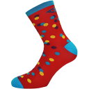 チネリ CALEIDO DOTS SOCKS レッド