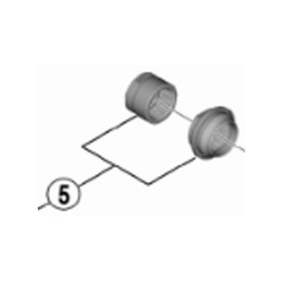 [5]左ロックナット & 防水カバー付左玉押し
