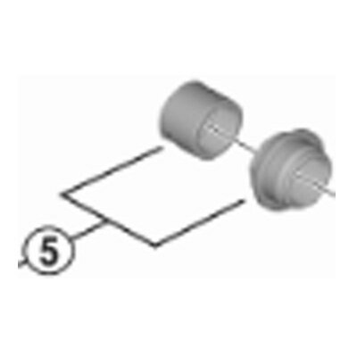 [5]左ロックナット（M15） & 防水カバー付左玉押し（M15）