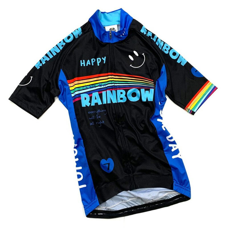 セブンイタリア Rainbow Smile 3 Lady Jersey ブラック レディース