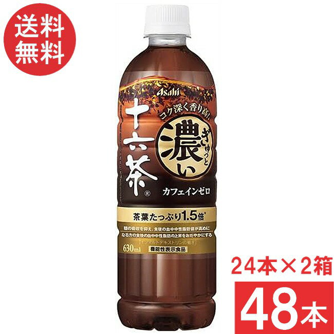 送料無料 アサヒ飲料 ぎゅっと濃い十六茶 630ml 24本×2箱【48本】
