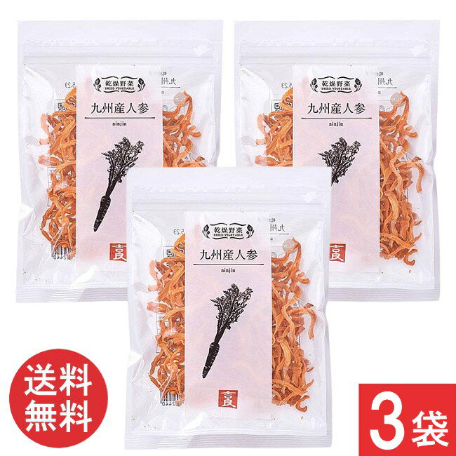 吉良食品 乾燥野菜 九州産 人参 40g×3袋 送料無料