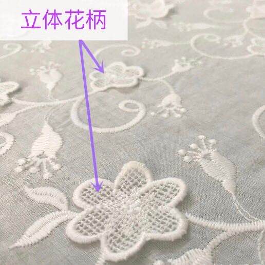 綿レース生地 マスク用生地 綿100% A028 カット 立体花柄 刺繍 コットンレース ワークレース 130cm*45cm 生地 刺繍レース レース生地 刺繍レース生地 綿レース マスク生地 手作りマスク 手芸用品 ハンドメイド 手作り マスク マスク用 おしゃれ かわいい