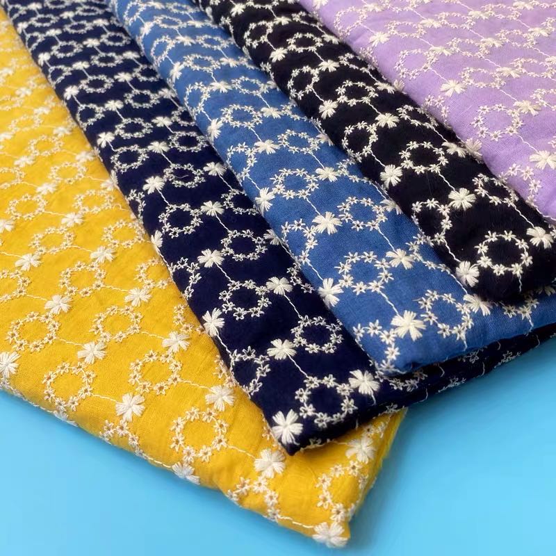 乐天商城 - レース生地 マスク用生地 綿100% L009 カット 花柄 刺繍コットンレース ワークレース130cm*45cm