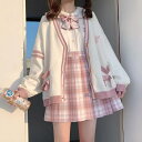 JK制服 制服 セット 女子制服 4点セット カーディガン+スカート+長袖シャツ+蝶結び 長袖 高校生 学生服 レディース プリーツスカート ネクタイ ゆったり...