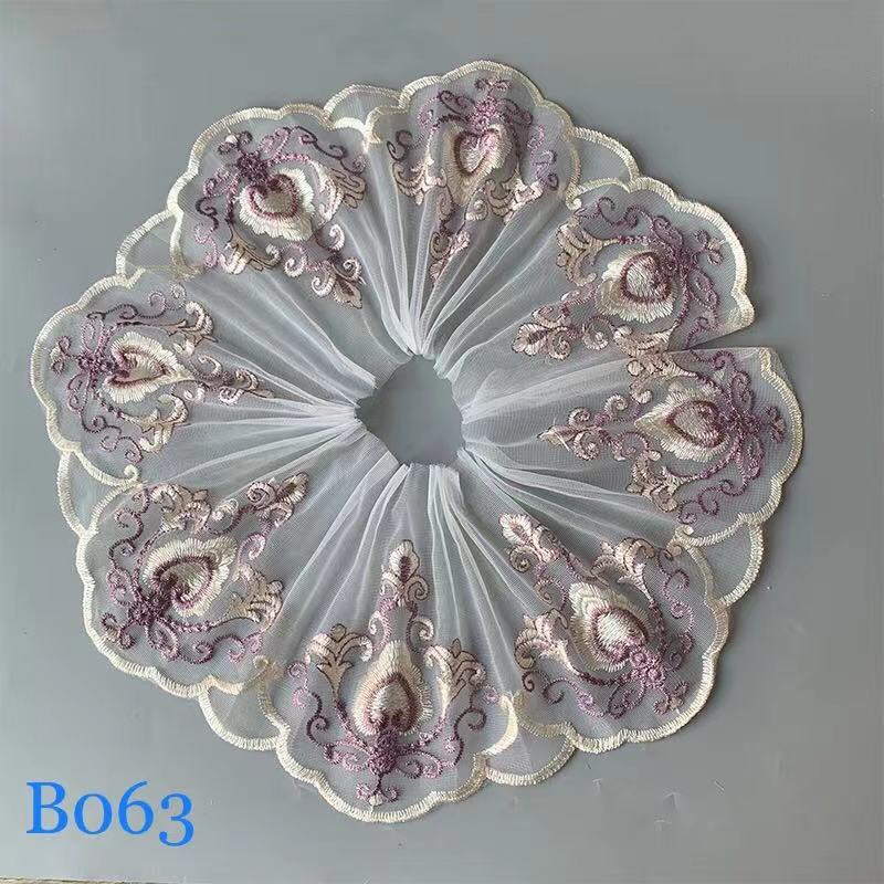 チュール チュールリボン リボン 手芸用 レース生地 レーステープ 花柄 手作り ハンドメイド 4m B063