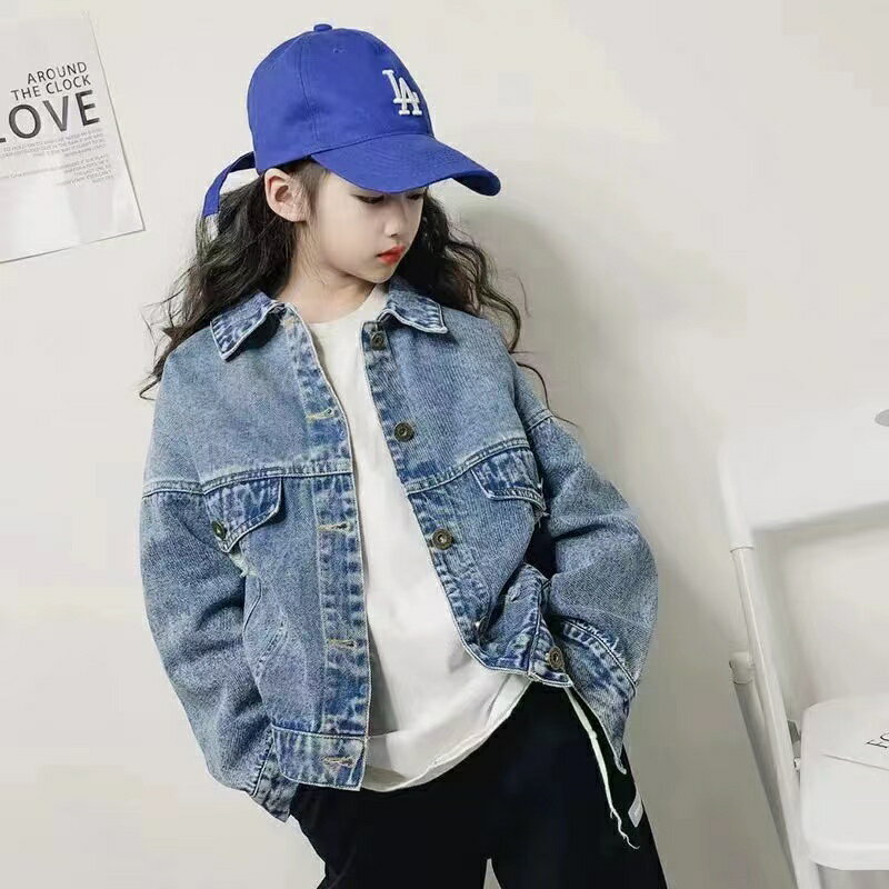 乐天商城 - ジャケット デニムジャケット Gジャン ジージャン キッズジャケット デニム トップス 子供服 子ども服 こども服 キッズ服 キッズウェア キッズ 長袖 秋 ゆったりサイズ おしゃれ お洒落 かわいい 可愛い KCFA025