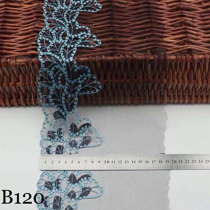 乐天商城 - チュールレース 刺繡 DIY 手芸用 縁飾り パイピングテープ レース 花柄 手作り 生地 ハンドメイド 単位4m B120