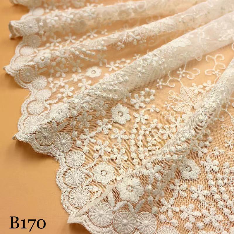 チュールレース 手芸用品 手芸小物 手芸 チュールレース生地 かわいい 可愛い 材料 手芸材料 刺繍レース 刺繍 レース生地 リメイク 縁取り お花 花 フラワーモチーフ フラワーレース パイピング 手芸用 縁飾り レース 花柄 手作り 生地 ハンドメイド 単位1m B170