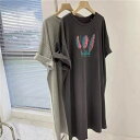 tシャツワンピース tシャツ ワンピース レディース ロング tシャツワンピ ロングワンピース レディースワンピース ゆったりワンピース 夏 ロング 半袖 ビッグt おしゃれ かわいい 可愛い ダークグレー ライトグレー M L XL 2XL SLWA085