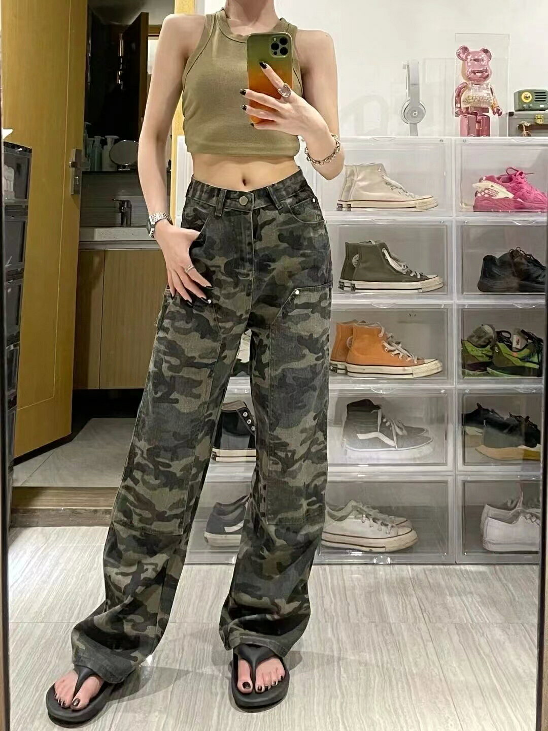 デニムパンツ レディース y2kファッション y2k ダボダボ デニム レディース 10代 20代 おしゃれ オシャレ お洒落 韓国ファッション レディース夏パンツ ミリタリーパンツ カモフラ ゆったり 迷彩柄 カジュアル パンツ 可愛い ワイドパンツ おしゃれ S M L XL 2XL SLTB047 worldfine-10003312 WorldFine楽天市場SHOP サンプル画像3