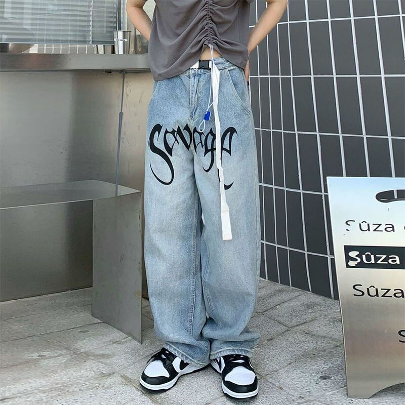 Other - デニムワイドパンツ レディース 美脚 デニムパンツ ワイドパンツ ロングパンツ ボトムス 大きいサイズ 可愛い ゆったり 楽ちん 体型カバー カジュアル オシャレ 春 夏 秋 冬 デニム ボトムス SLTB083(S-3XL)