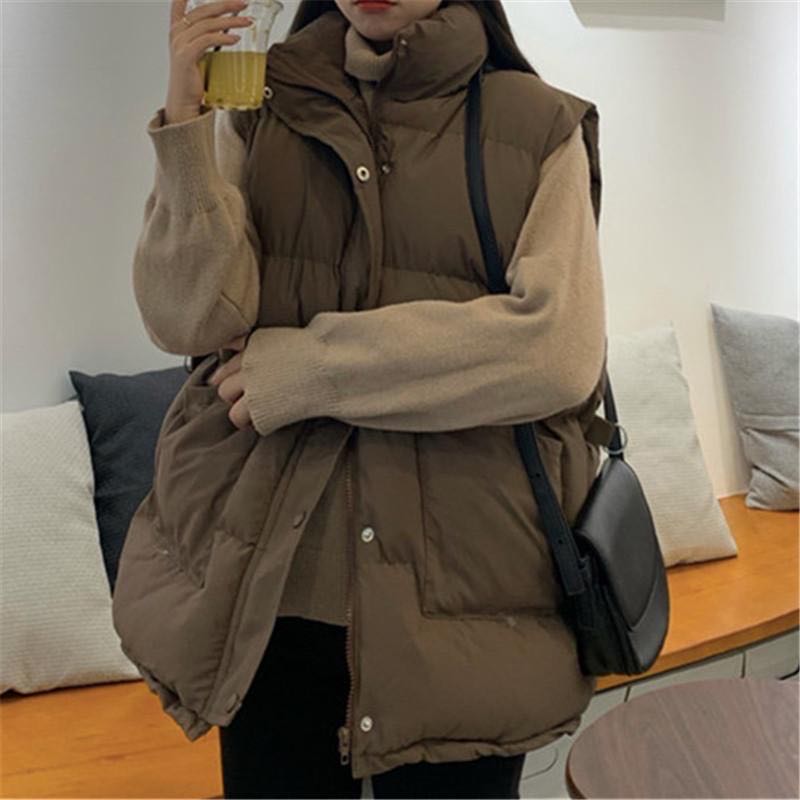 ベスト レディース 中綿 ベスト ジャケット 秋冬 綿入り アウター 秋冬 ゆったり 可愛い 大きいサイズ 厚手 LCDA177(3色M-4XL)