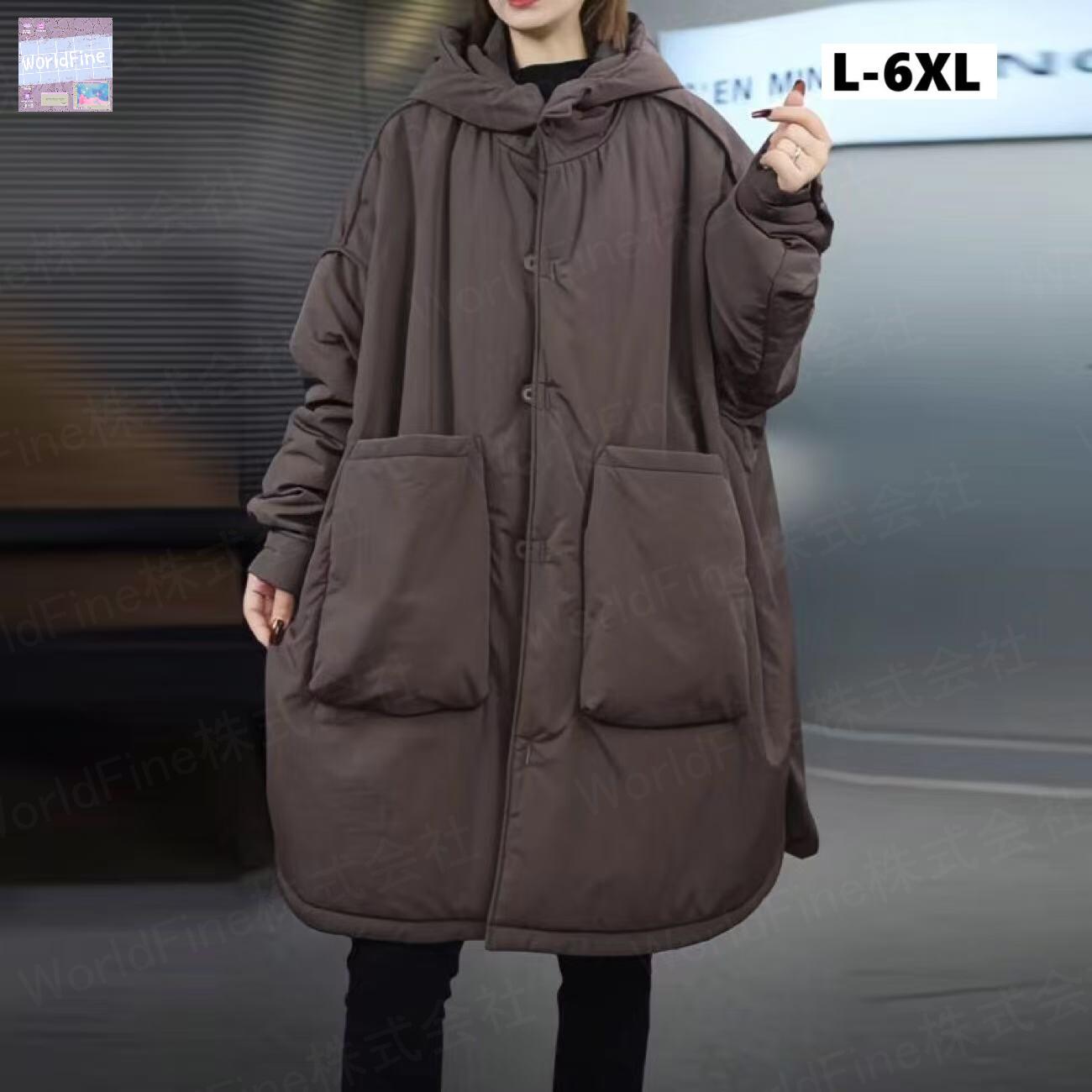 乐天商城 - 中綿コート レディース 中綿ジャケット 大きいサイズ ロング丈 軽いコート 大きい フード付きコート レディースコート 軽量 フード付きコート レディースジャケット フードコート アウター 長袖 秋 冬 大人可愛い レディースロングコート冬 きれいめ おしゃれ LCGA072(L-6XL)