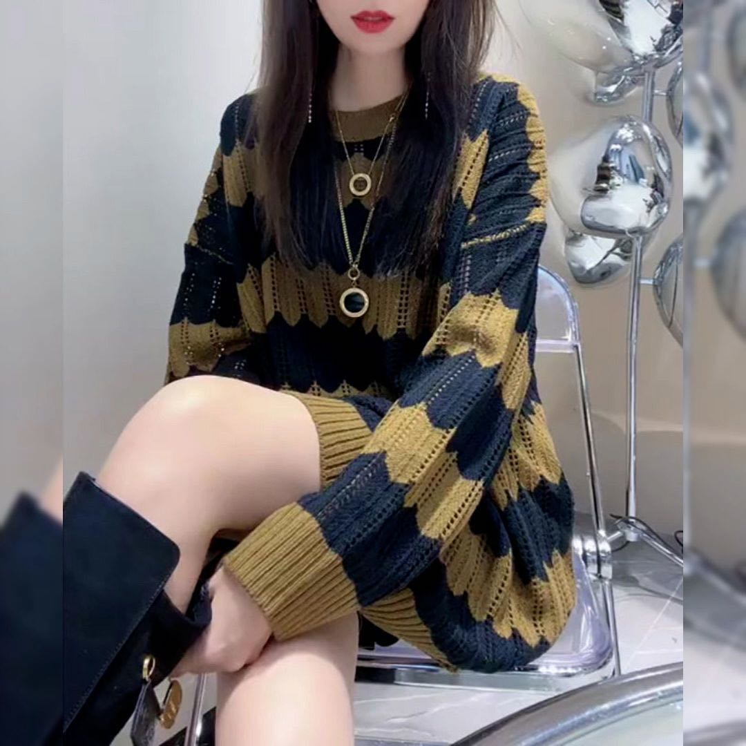 乐天商城 - レディース セーター ニット 秋冬 ゆったり 可愛い 丸首 LUDA264(M-3XL)