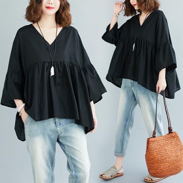 レディース Tシャツ トップス シャツ 春夏 ゆったり 半袖 可愛い 無地 薄手 大きいサイズLUEA087(フリー)