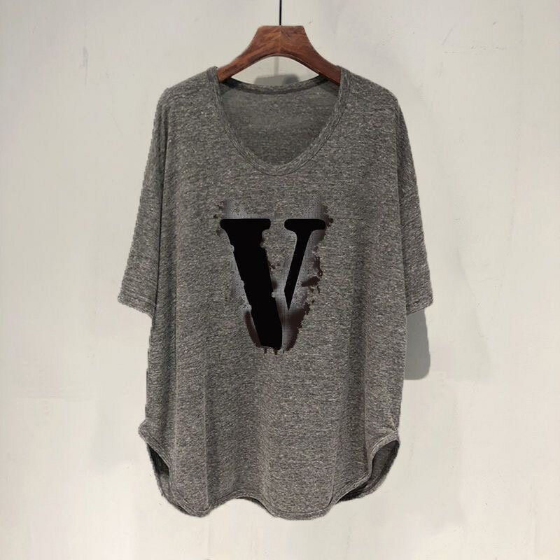 乐天商城 - レディース Tシャツ トップス 夏 ゆったり 可愛い Uネック プリント 半袖 大きいサイズ LUEA108(3色M-4XL)