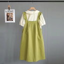 キッズ 子供服 上下セット Tシャツ+ジャンパースカート 2点セット 春夏 無地 シンプル ジャンスカ ジャンパースカート サロペットスカート おしゃれワンピース サロペットワンピース カジュアル 女の子 ゆったり 可愛い 半袖 薄手 KSFC102(3色130-170)