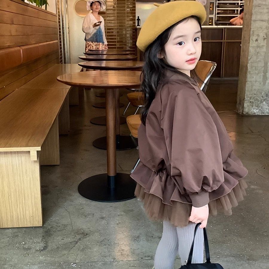Rakuten - ジャケット キッズ アウター チュール 春 秋 春服 秋服 コート 上着 子供服 女の子 パーカー こども おしゃれ トップス ファッション 幼稚園 小学校 小学生 通学用 子ども服 90 100 110 120 130 140cm KCFB049(90-140)
