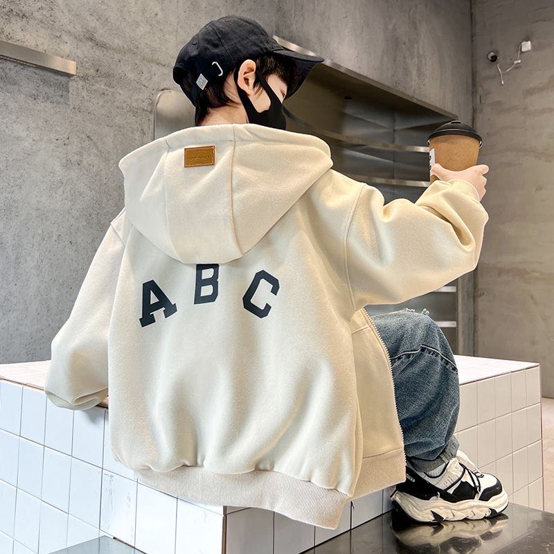 乐天商城 - パーカー キッズ ジュニア アウター 春 秋 ジャケット コート 上着 子供服 男の子 フード付き ジュニア服 こども おしゃれ トップス ファッション 小学生 中学生 子ども服 120cm 130cm 140cm 150cm 160cm 170cm KCFB068(2色120-170)