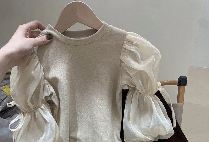 乐天商城 - キッズ 子供服 Tシャツ トップス カジュアル 女の子 ベビー服 春秋 秋服 春服 ゆったり 可愛い ジュニア 丸首 長袖 KUFB050(90-130)
