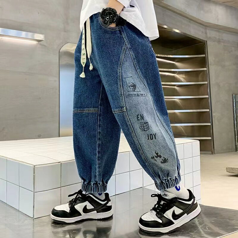 子供服 デニム パンツ キッズ ジーパン 男の子 キッズズボン140cm ロングパンツ 裾ゴム デニムパンツ 長ズボン キッズパンツ キッズズボン デニムズボン かわいい こども おしゃれ キッズ 子ども ゆったり 小学生 子ども服 子供服 春秋110 120 130 150 160 170 KTFB103