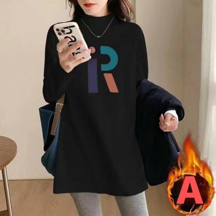 컷소우 레이디스 타이틀 넥 심플 긴소매 T셔츠 롱 길이 t셔츠 론 t 론티 레이디스 탑스 긴소매 롱 t셔츠 로고론t 레이디스 패션 로고 t셔츠 긴소매 큰 사이즈 탑스 긴팔 느긋하게 통근 캐주얼 LUEA378(3색M-