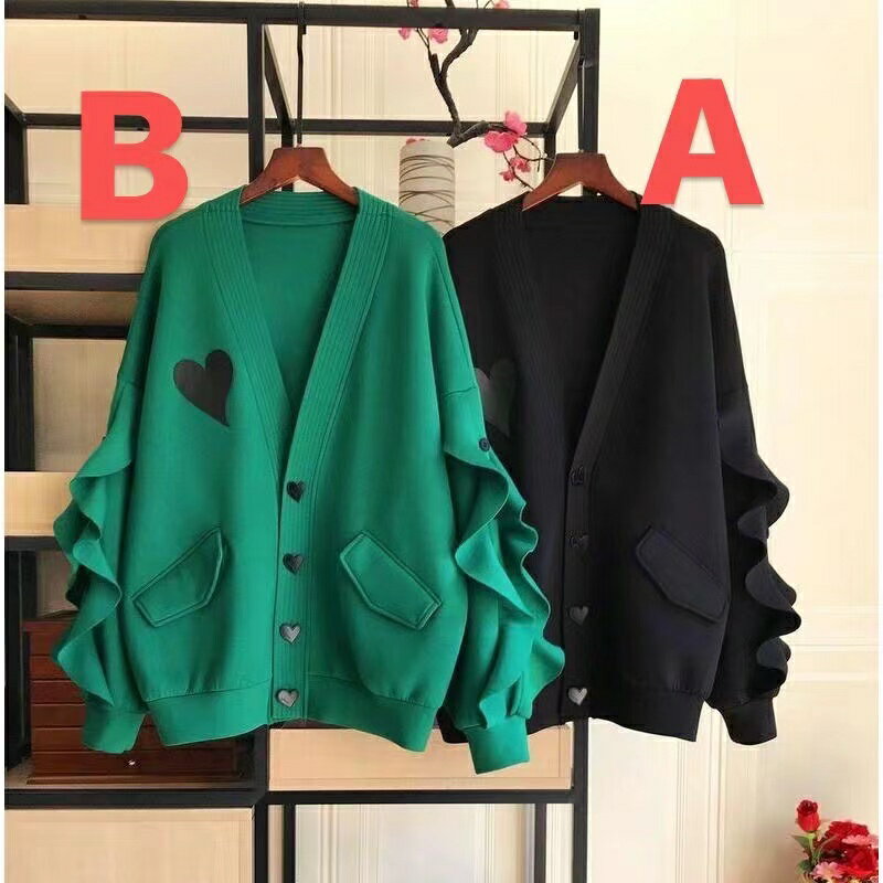 カーディガン レディース トップス 羽織 前開き 長袖 萌袖 Vネック フリル シンプル カジュアル こなれ..