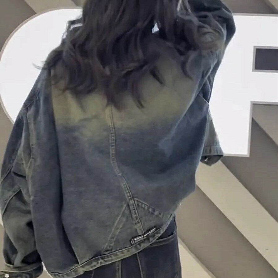 Gジャン レディース デニムジャケット デニム ジャンパー 春 コート アウター 羽織り 長袖 色落ち 無地 カジュアル 体型カバー ゆったり 秋 アメカジ おしゃれ カジュアルスタイル ルーズファッション かわいい SLCC006(M-3XL)