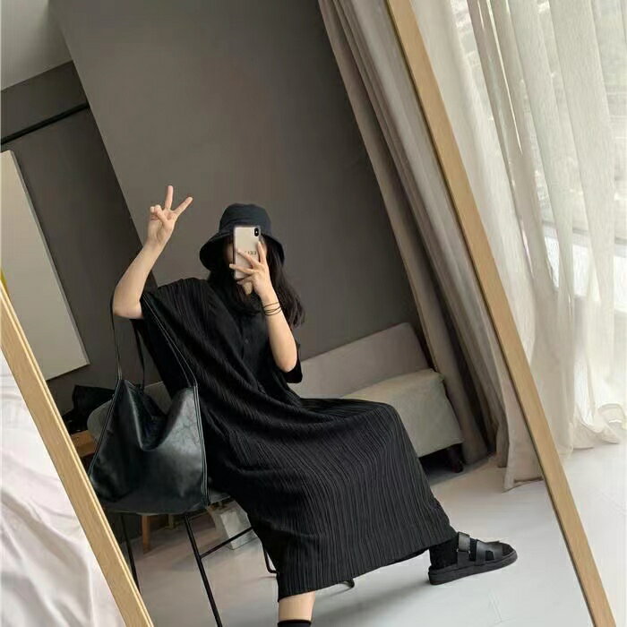 切り替えワンピース チュニック シャツワンピース 半袖 レディース 無地 半そでワンピース 異素材ワンピース シャツワンピ 無地 黒 膝丈ワンピース チュニックワンピ ラウンドネック 切り替え フリル シンプル 夏ワンピ カジュアル 通勤 LWFA087（M-4XL)