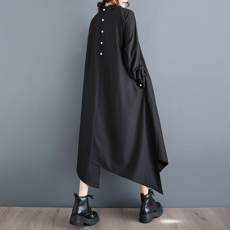 シャツワンピース レディース ミモレ丈 長袖 大きいサイズ 秋 ワンピ ロングワンピース きれいめ 高見え 体型カバー 普段着 通勤 体型カバー 日常 デート LWFA131(フリー) シャツワンピ 体型カバーワンピース ミモレワンピース きれいめワンピース長袖 おしゃれワンピース