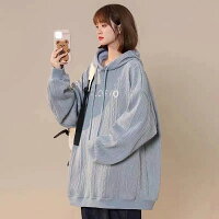 フードパーカー トレーナー 長袖 ニット レディース 大きいサイズ 大きめ 春秋 秋服 春服 冬服 フード付き オーバーサイズ トップス ゆったり 可愛い 韓国風 カジュアル LUFA212(2色L-4XL)