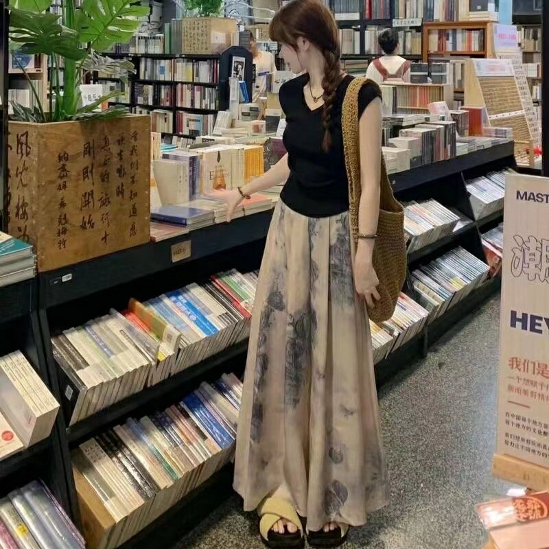 乐天商城 - ワイドパンツ レディース ボトムス パンツ ナチュラル 中華風 春 夏 ロング丈 ウエストゴム 薄手 ゆったり 体型カバー リラックス カジュアル 着痩せ プレゼント可愛い SLTC037(S-XL)