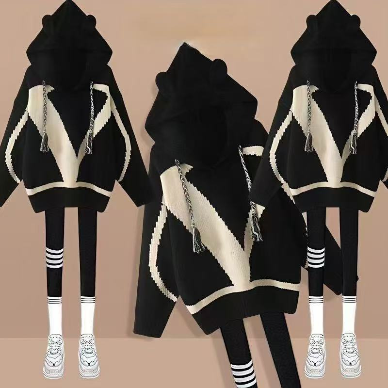 ニットセーターレディース長袖秋冬フ...