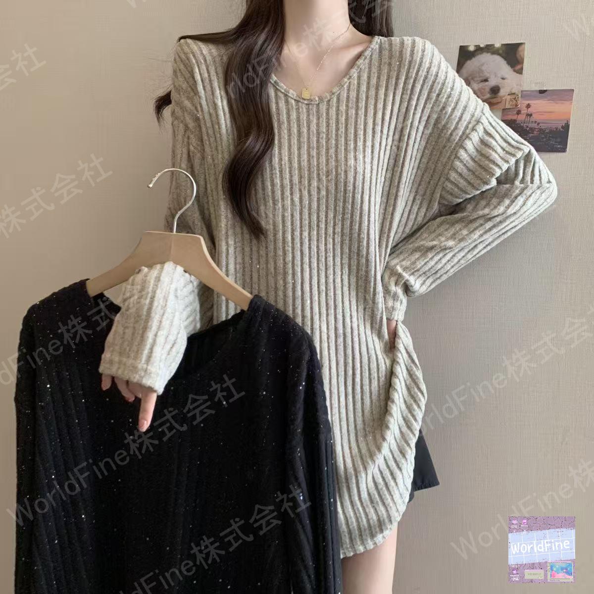 ロングTシャツ レディース ロングT 大きいサイズ 春秋 秋物 かわいいtシャツ長袖 秋服 長袖 薄手 シンプル 無地 Vネック リブ ロングチュニック 可愛い カジュアル レディースロングtシャツ レディースロンt レディース秋冬ファッション かわいいトップス LUGA130(2色M-3XL)