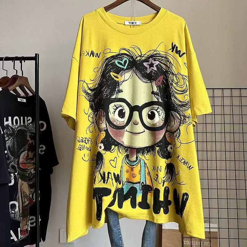 半袖tシャツ レディース トップス 半袖 tシャツ プリントtシャツ カットソー 薄手 イラスト プリント 丸首 薄手tシャツ 薄手トップス イラスト カジュアル プリントtシャツ おしゃれ 可愛い かわいい 夏 おしゃれtシャツ 可愛いtシャツ 高校生 大学生 20代 SLUD050(M-3XL)