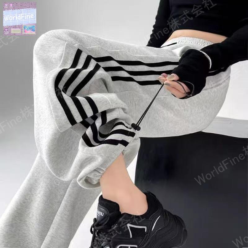 ワイドパンツ レディース 秋物 秋服 秋 大きいサイズ サイドライン レディースワイドパンツ レディーススウェットパンツ サイド ライン シンプル ウエストゴム イージーパンツ スポーツウエア カジュアルパンツ ロング ボトムス 大きいサイズ ゆったり LPGA063(3色L-6XL)