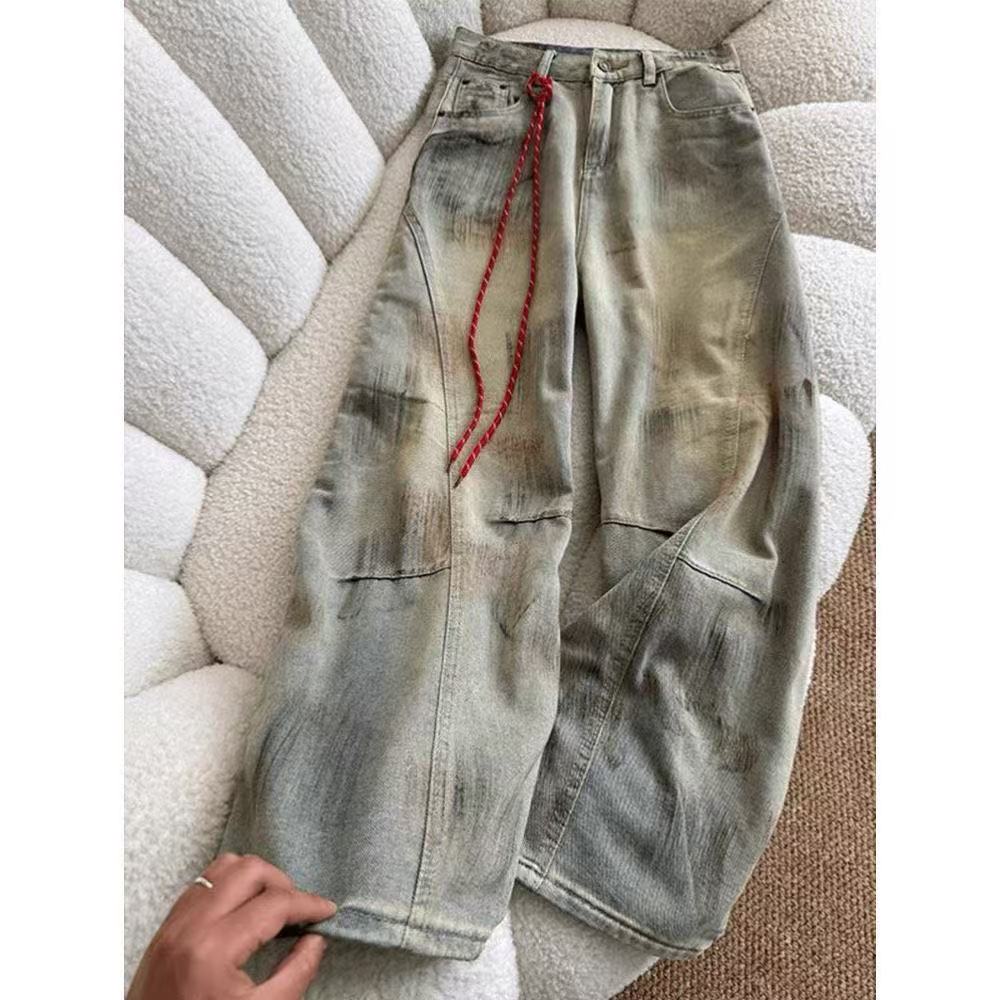 ジーンズ デニムパンツ レディース 秋冬 冬 ワイドデニム オールシーズン レディースデニムパンツ ロングパンツ おしゃれ ハイウエストデニムパンツ ワイド ハイウエスト ゆったり 体型カバー 着痩せ 美脚 楽チン カジュアル ハイウエスト ワイドデニムパンツ SLTD069(S-2XL) worldfine-10006473 WorldFine楽天市場SHOP サンプル画像3