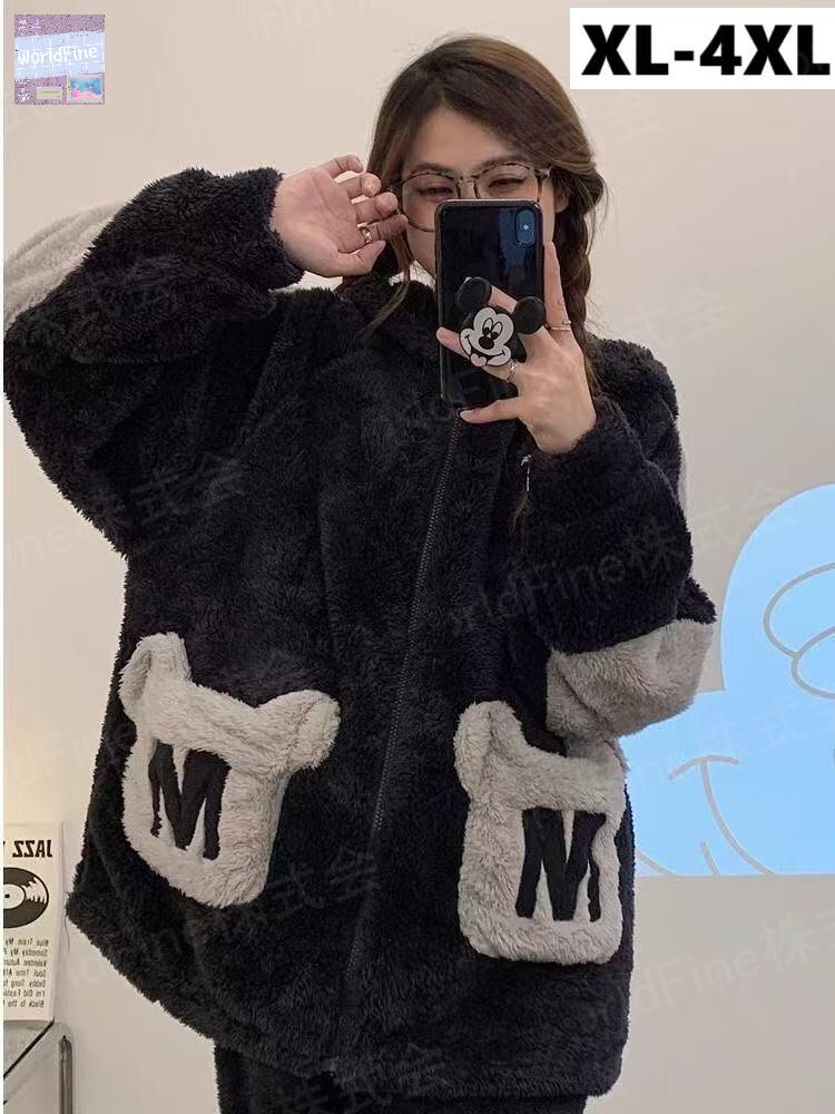 ルームウェア レディースセットアップ 大きいサイズ 部屋着 寝間着 上下セット ナイトウェア 冬パジャマ レディース ベルベット モコモ..